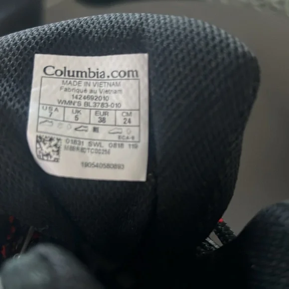 Columbia Newton Ridge Plus Waterpoof Hiking Boots Black Size 7 - Picture 6 of 6